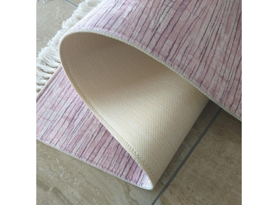 Kusový koberec BIANCA texture - starorůžový, 80x220 cm