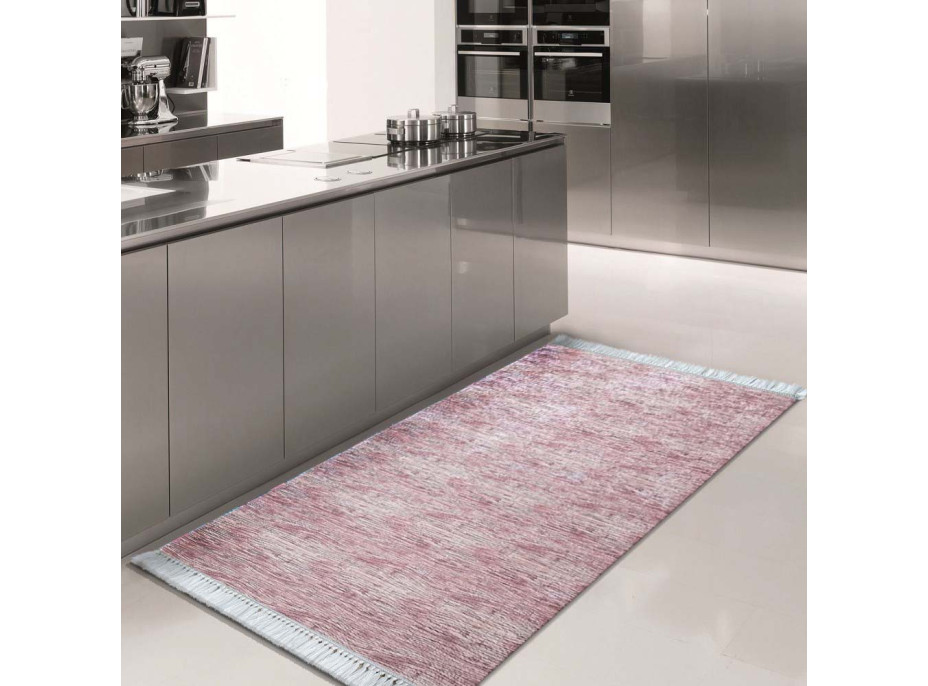 Kusový koberec BIANCA texture - starorůžový, 80x220 cm