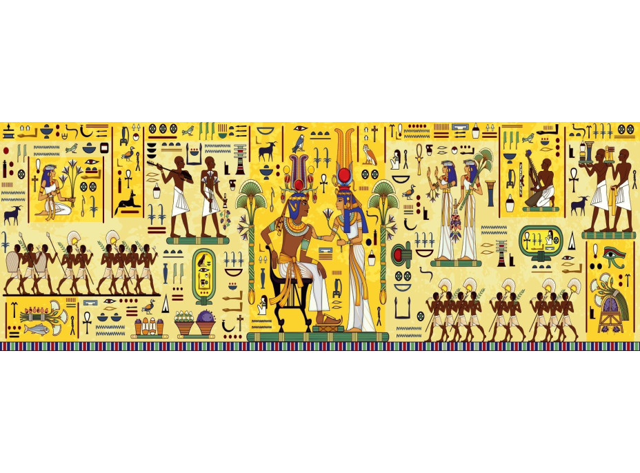 BLUEBIRD Panoramatické puzzle Egyptské hieroglyfy 1000 dílků
