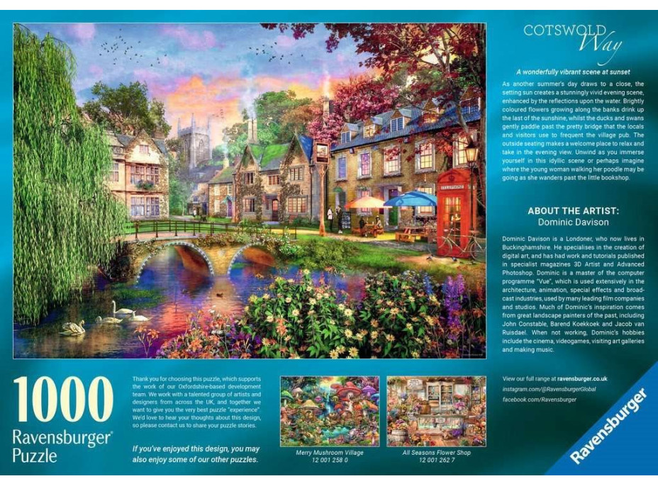 RAVENSBURGER Puzzle Cotswoldská cesta 1000 dílků