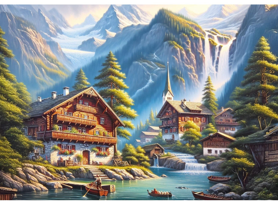 ART PUZZLE Puzzle Dřevěná vesnice 260 dílků