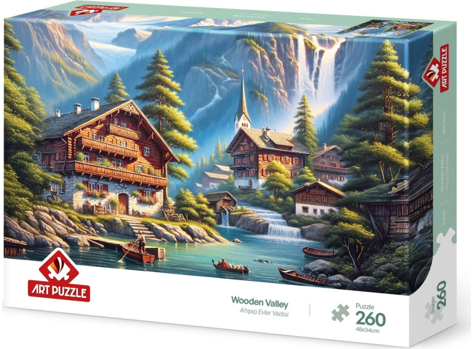 ART PUZZLE Puzzle Dřevěná vesnice 260 dílků