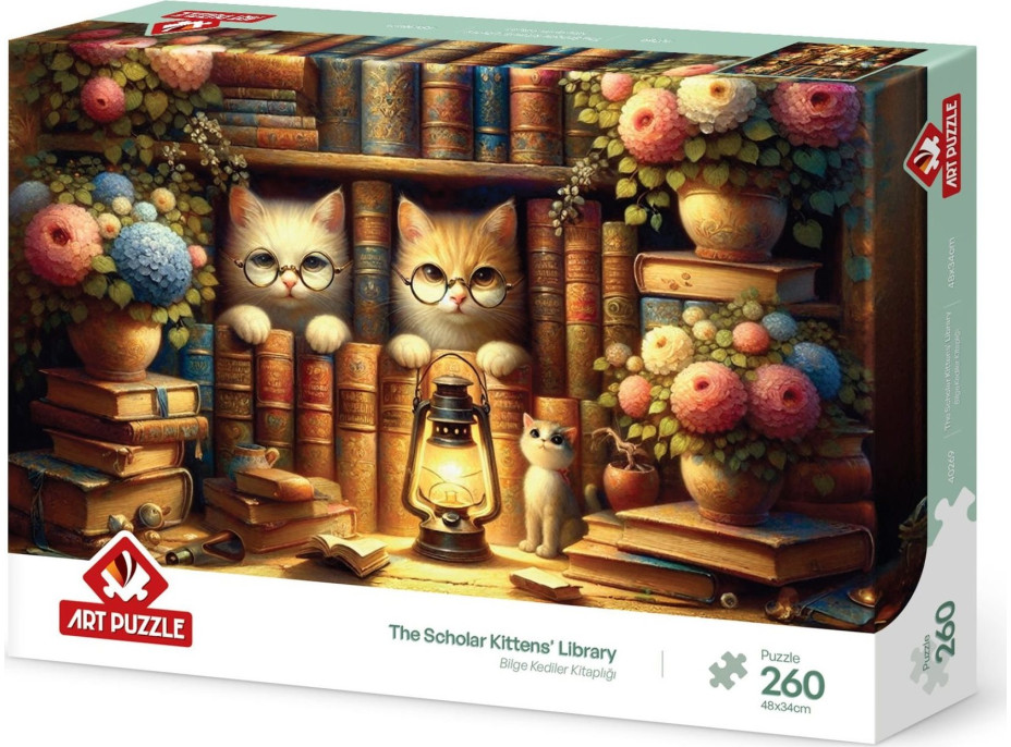 ART PUZZLE Puzzle Kočičí knihovna 260 dílků