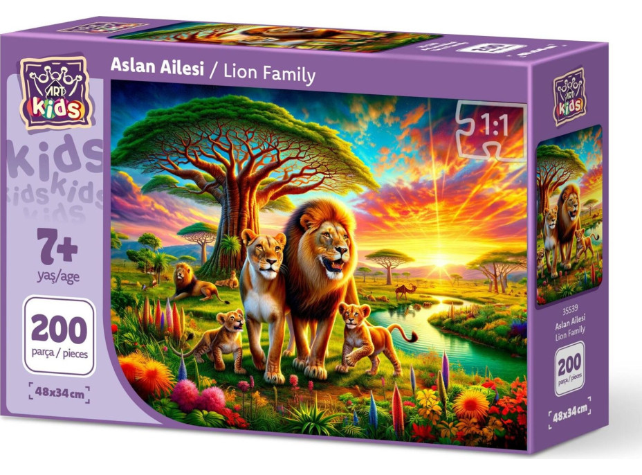 ART PUZZLE Puzzle Lví rodinka 200 dílků