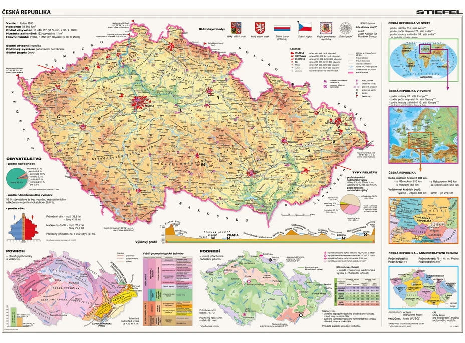 DINO Puzzle Mapa České republiky 2000 dílků