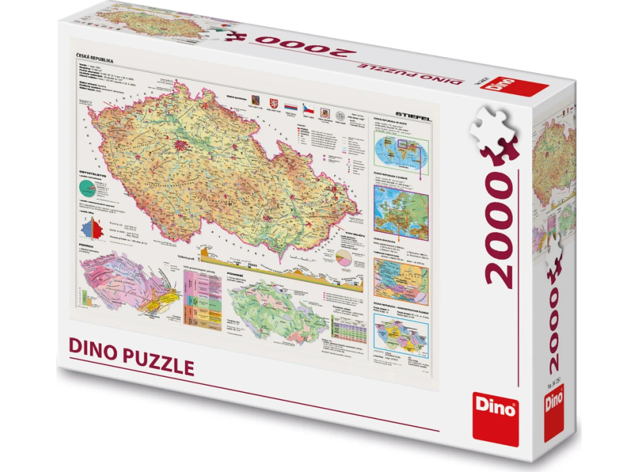 DINO Puzzle Mapa České republiky 2000 dílků