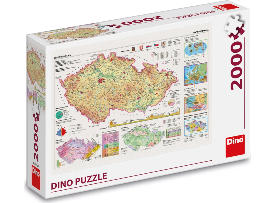 DINO Puzzle Mapa České republiky 2000 dílků