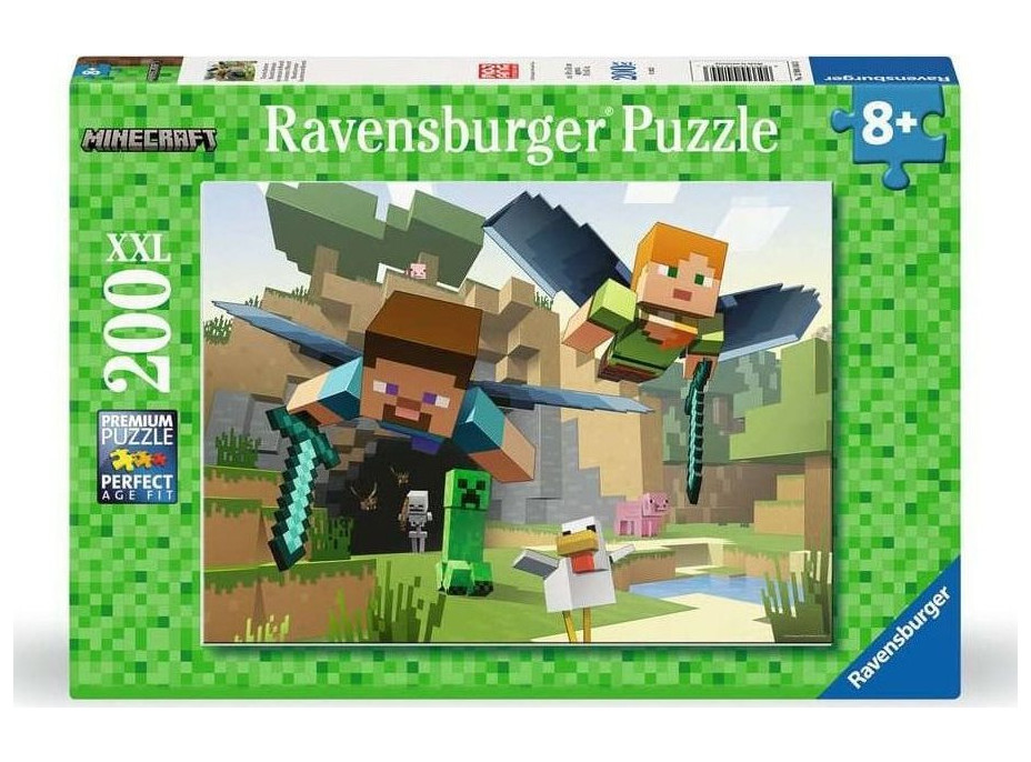 RAVENSBURGER Puzzle Minecraft: Dobrodružství XXL 200 dílků