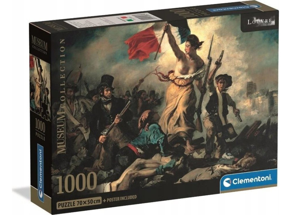 CLEMENTONI Puzzle Museum Collection: Svoboda vede lid na barikády 1000 dílků