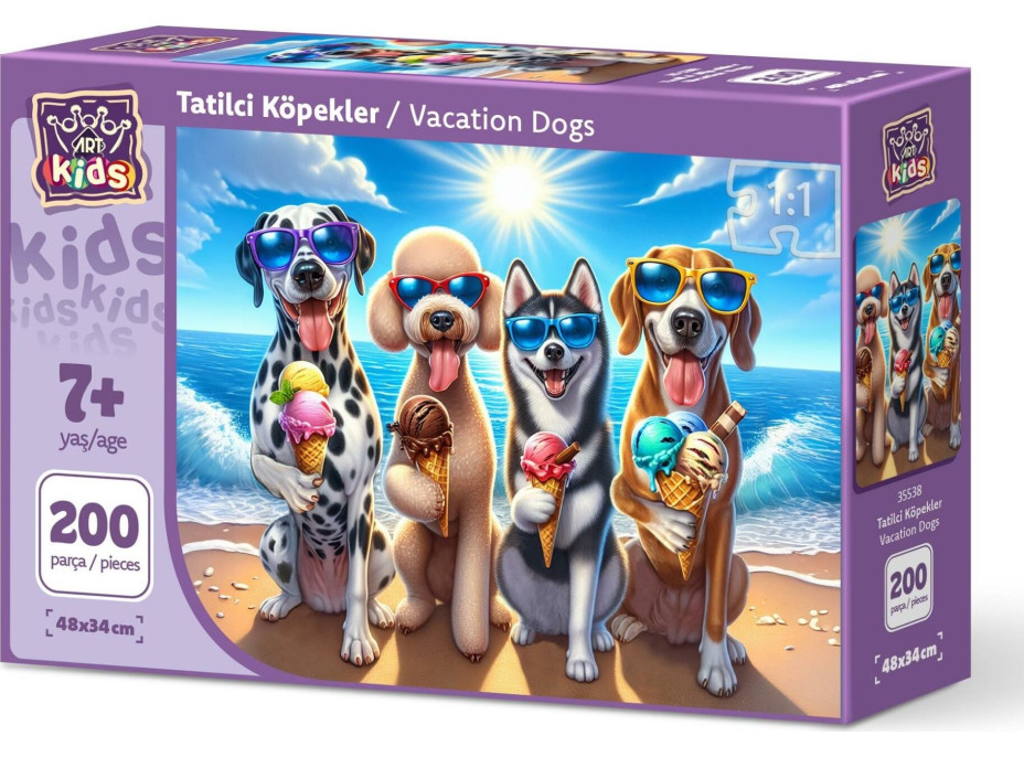 ART PUZZLE Puzzle Pejsci na dovolené 200 dílků