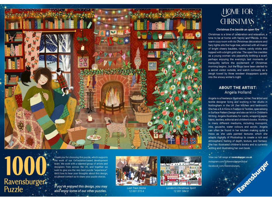 RAVENSBURGER Puzzle Rodinné Vánoce 1000 dílků