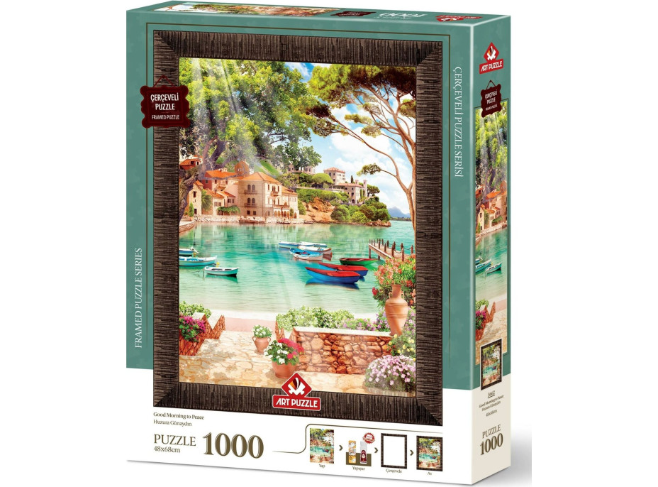 ART PUZZLE Puzzle s rámem a lepidlem 3v1 Dobré ráno 1000 dílků