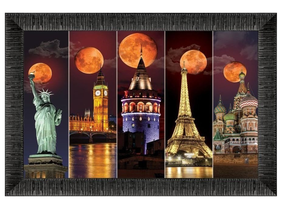 ART PUZZLE Puzzle s rámem a lepidlem 3v1 Krvavý měsíc 1000 dílků