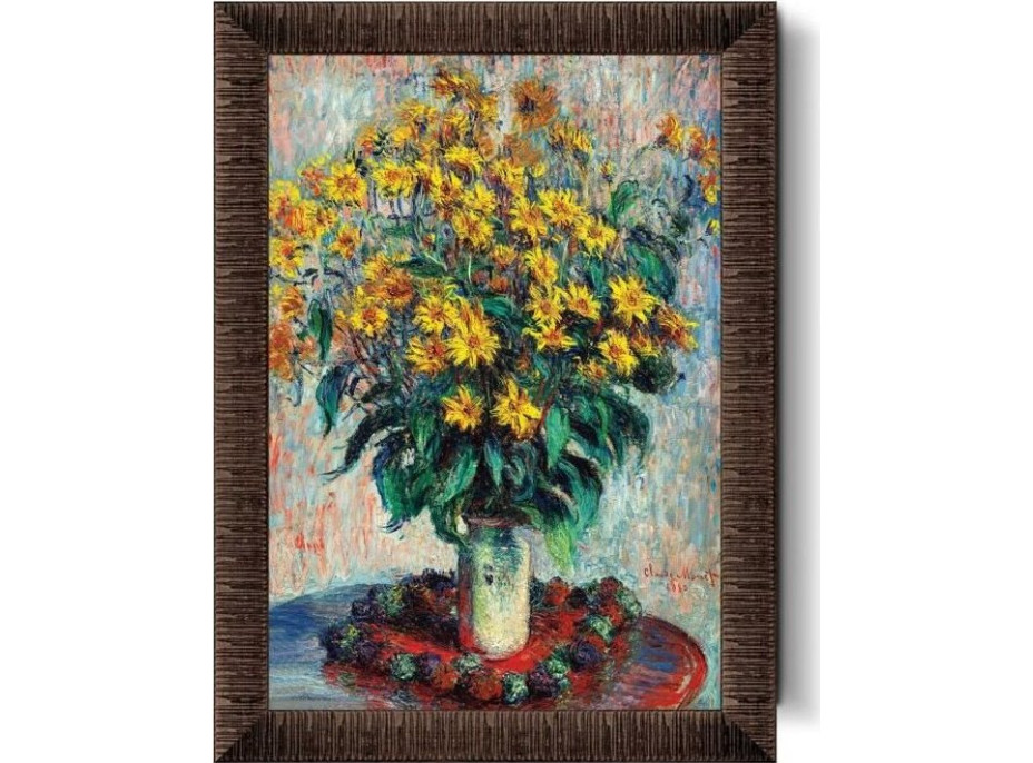 ART PUZZLE Puzzle s rámem a lepidlem 3v1 Květiny jeruzalémského artyčoku 1000 dílků