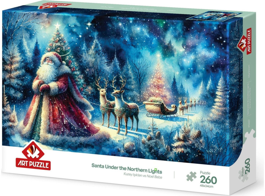 ART PUZZLE Puzzle Santa pod severní oblohou 260 dílků