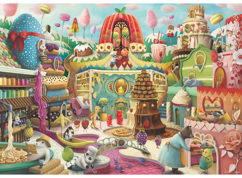 RAVENSBURGER Puzzle Sladká ulice 1000 dílků