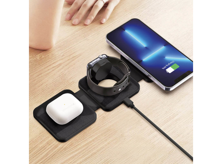 Solight cestovní nabíječka 3v1, MagSafe kompatibilní