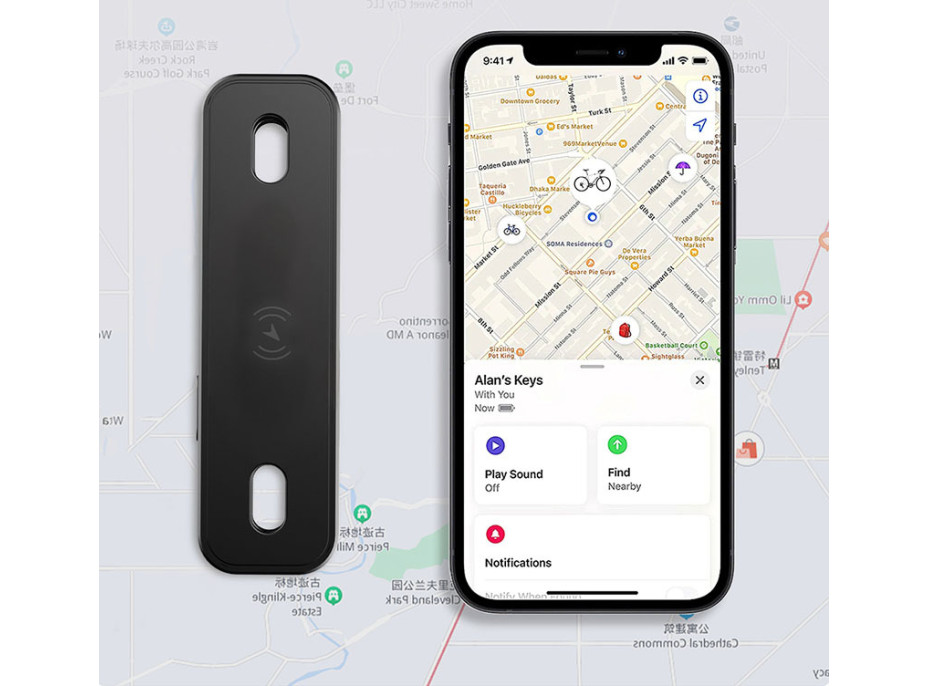 Solight lokátor na kolo, Find My kompatibilní