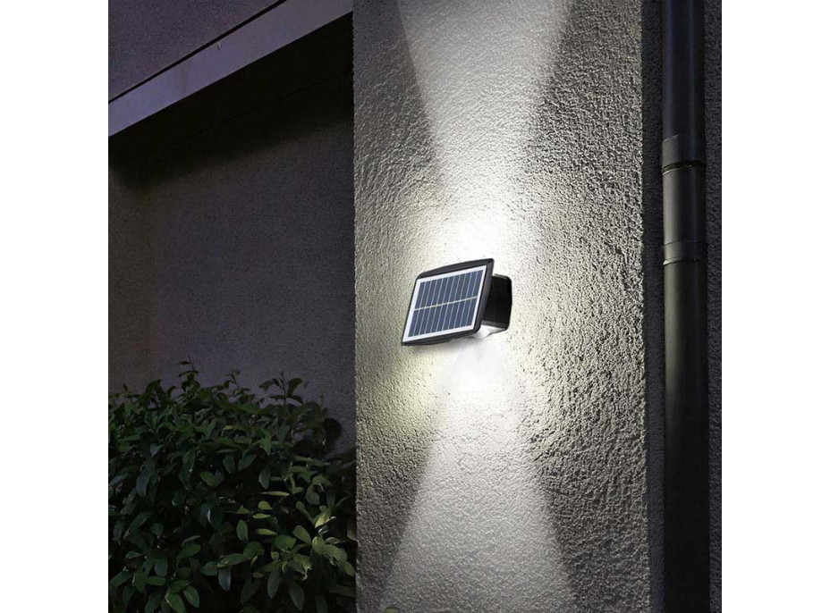 Solight LED solární nástěnné světlo, teplá a studená bílá, 15x10cm