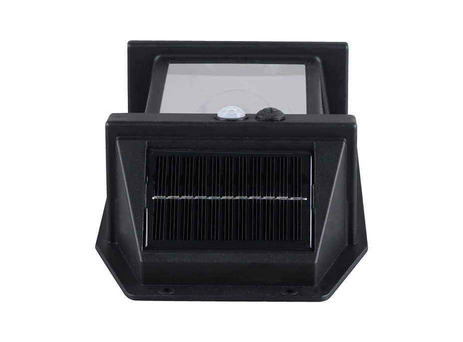 Solight LED solární lucerna nástěnná, teplá bílá, 12x17cm, černá