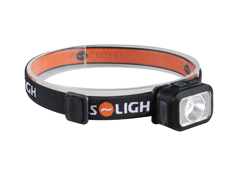 Solight LED čelová nabíjecí svítilna, 170lm, teplé+studené světlo, Li-Ion