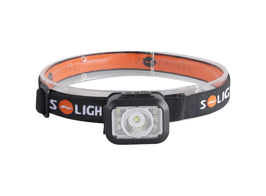 Solight LED čelová nabíjecí svítilna, 170lm, teplé+studené světlo, Li-Ion