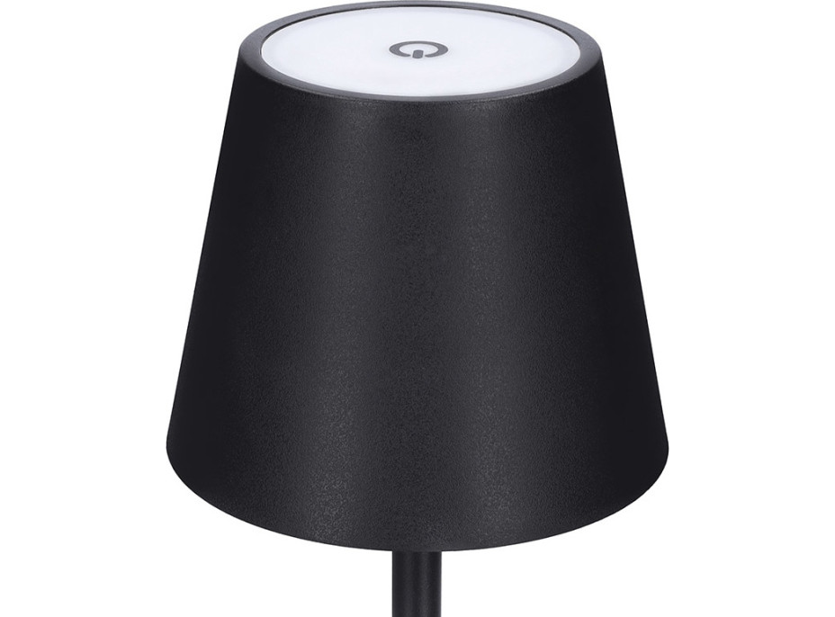 Solight LED nabíjecí lampička Lucca, 120lm, změna CCT, stmívání, černá