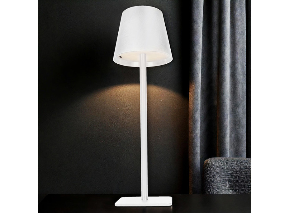 Solight LED nabíjecí lampička Lucca, 120lm, změna CCT, stmívání, bílá