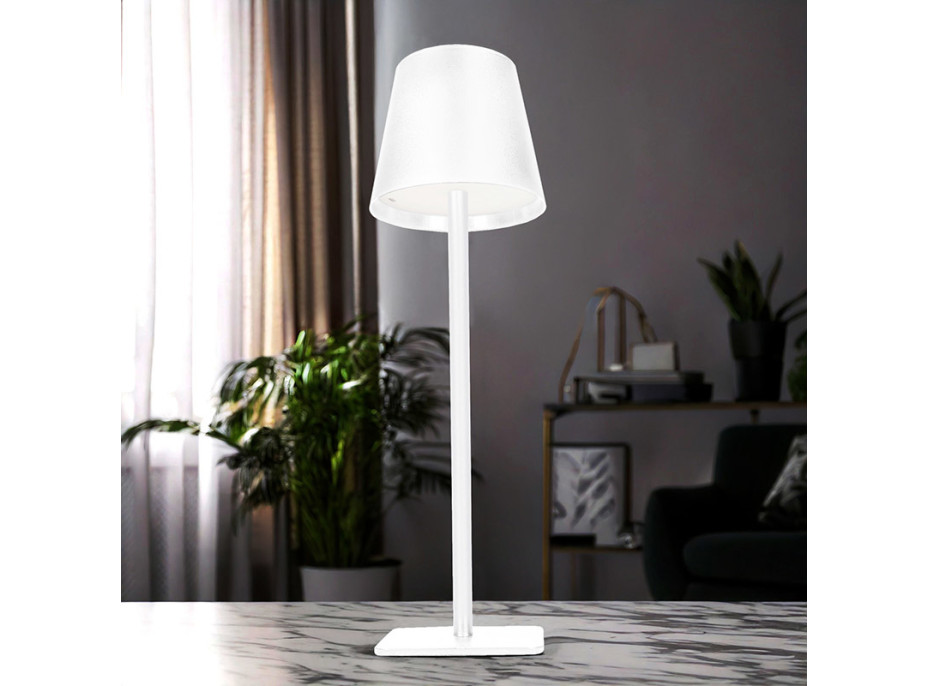 Solight LED nabíjecí lampička Lucca, 120lm, změna CCT, stmívání, bílá