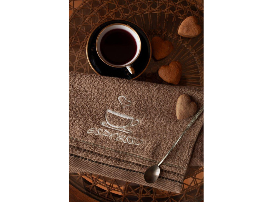 Sada kuchyňských ručníků 30x50 cm (3 kusy) - COFFEE