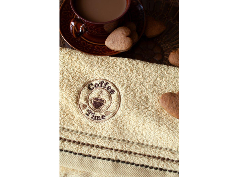 Sada kuchyňských ručníků 30x50 cm (3 kusy) - COFFEE
