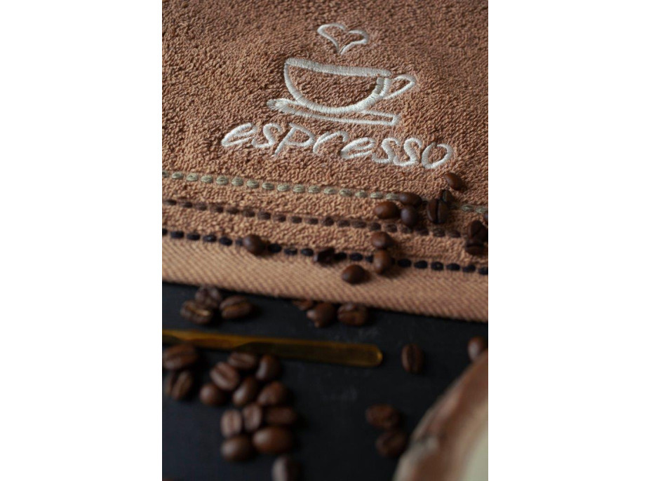 Sada kuchyňských ručníků 30x50 cm (3 kusy) - COFFEE