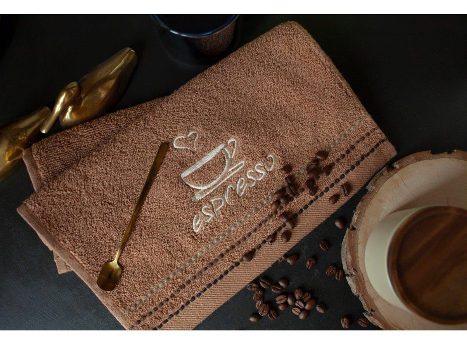 Sada kuchyňských ručníků 30x50 cm (3 kusy) - COFFEE
