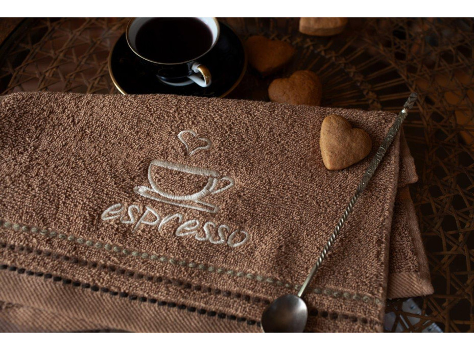 Sada kuchyňských ručníků 30x50 cm (3 kusy) - COFFEE