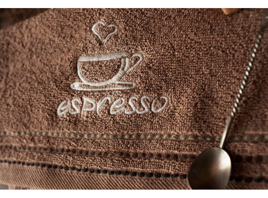 Sada kuchyňských ručníků 30x50 cm (3 kusy) - COFFEE
