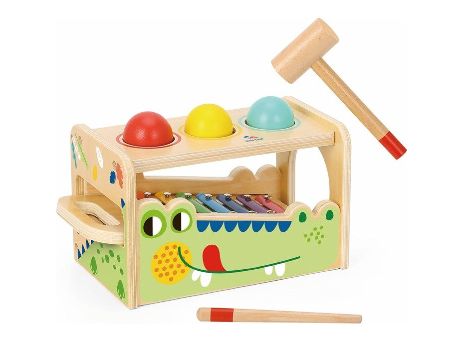 2Kids Toys Zatloukačka a xylofon Krokodýl