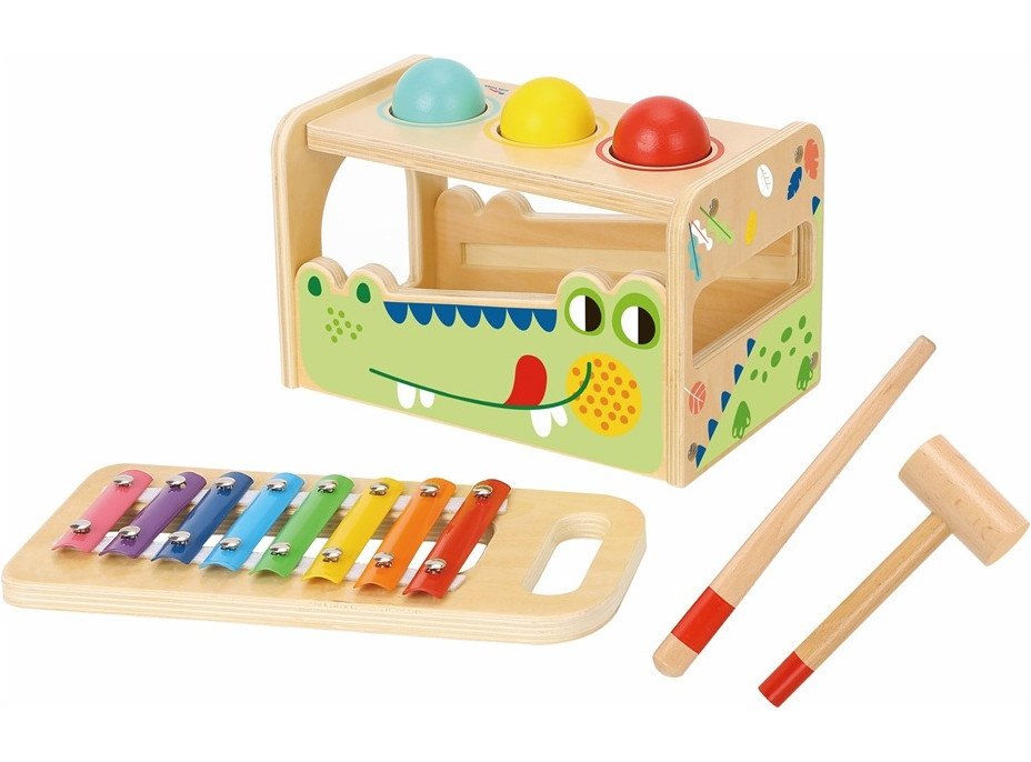 2Kids Toys Zatloukačka a xylofon Krokodýl