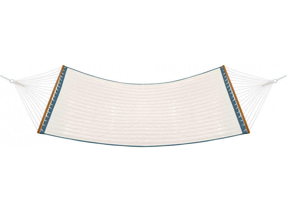 Závěsná houpací síť LUMO PREMIUM DUO prošívaná - 200x140 cm - tyrkysová