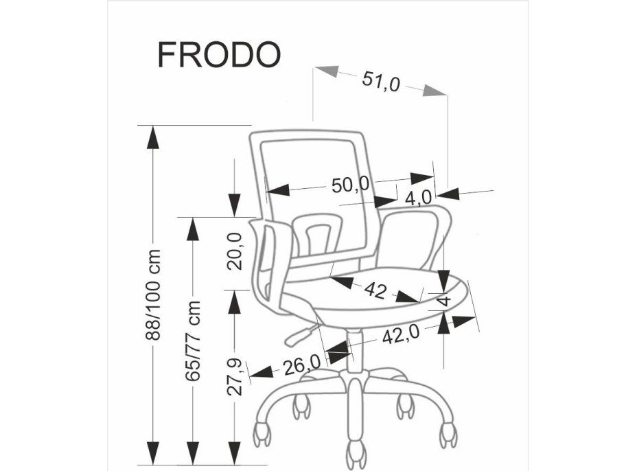 Dětská otočná židle FRODO - světle růžová