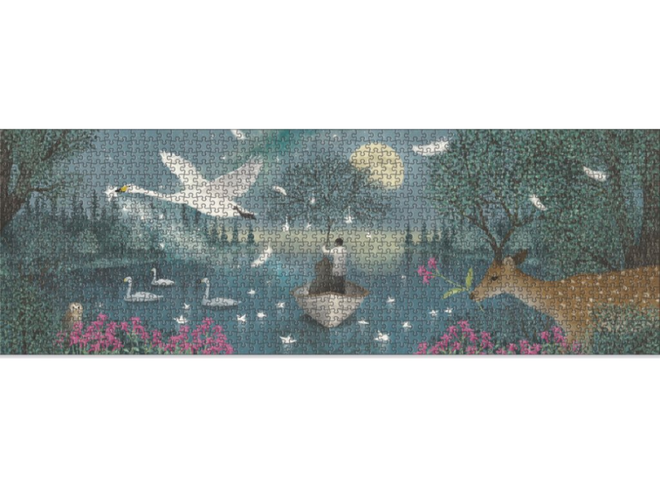 DJECO Panoramatické puzzle Óda na Měsíc 1000 dílků