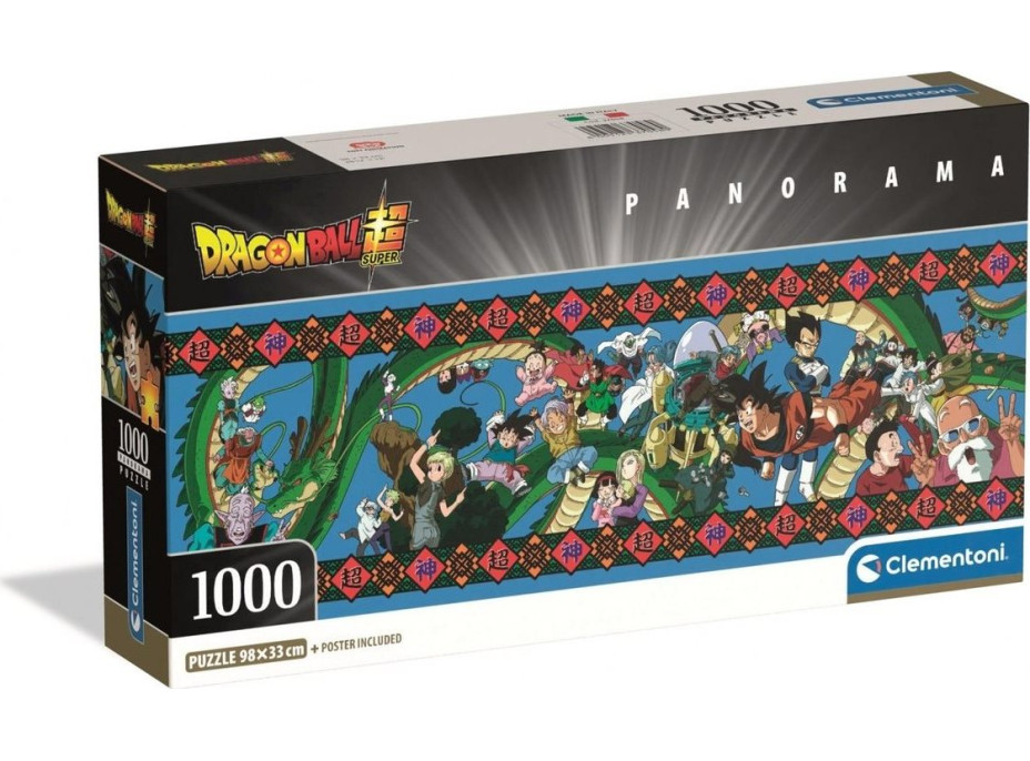 CLEMENTONI Panoramatické puzzle Dragon Ball 1000 dílků