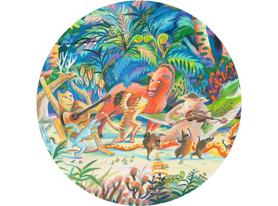 DJECO Panoramatické puzzle Lesní zvířátka 200 dílků