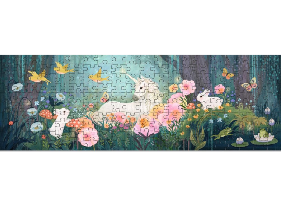 DJECO Panoramatické puzzle Pohádkový les 200 dílků