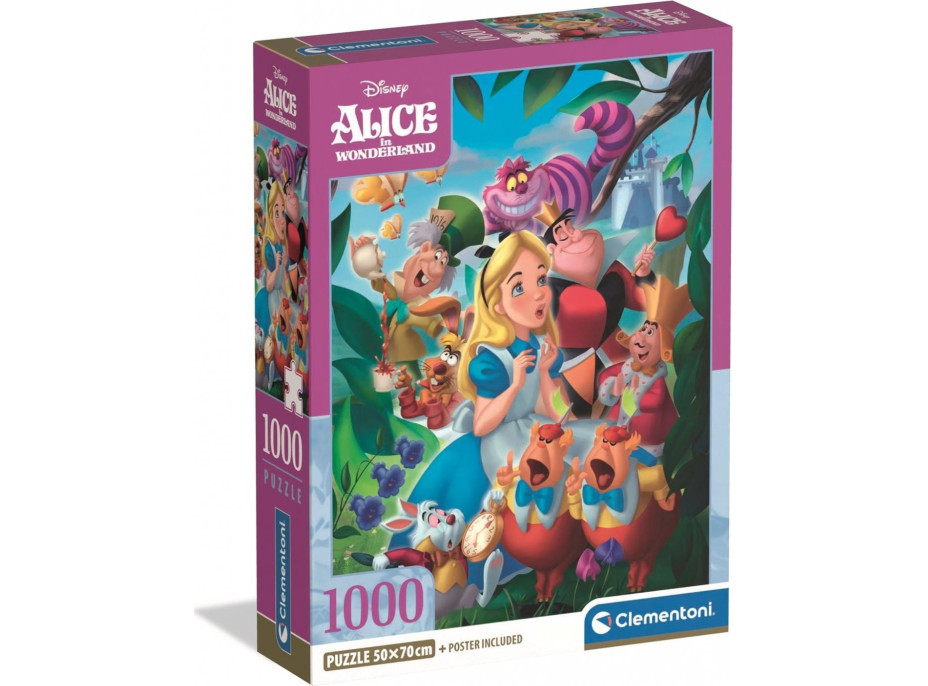 CLEMENTONI Puzzle Alenka v řísi divů 1000 dílků
