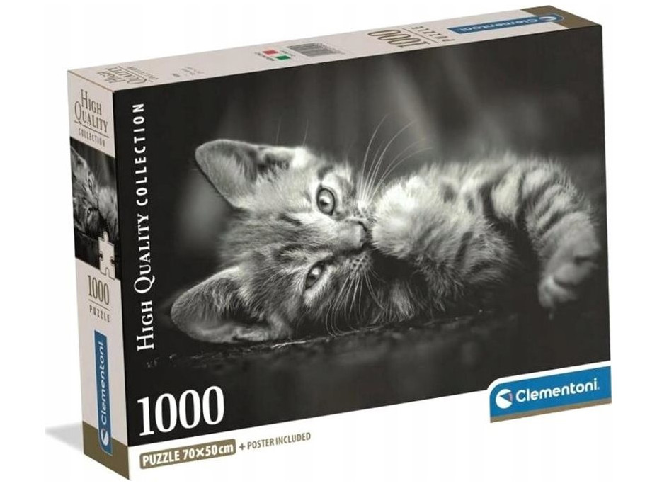 CLEMENTONI Puzzle Černobílé kotě 1000 dílků