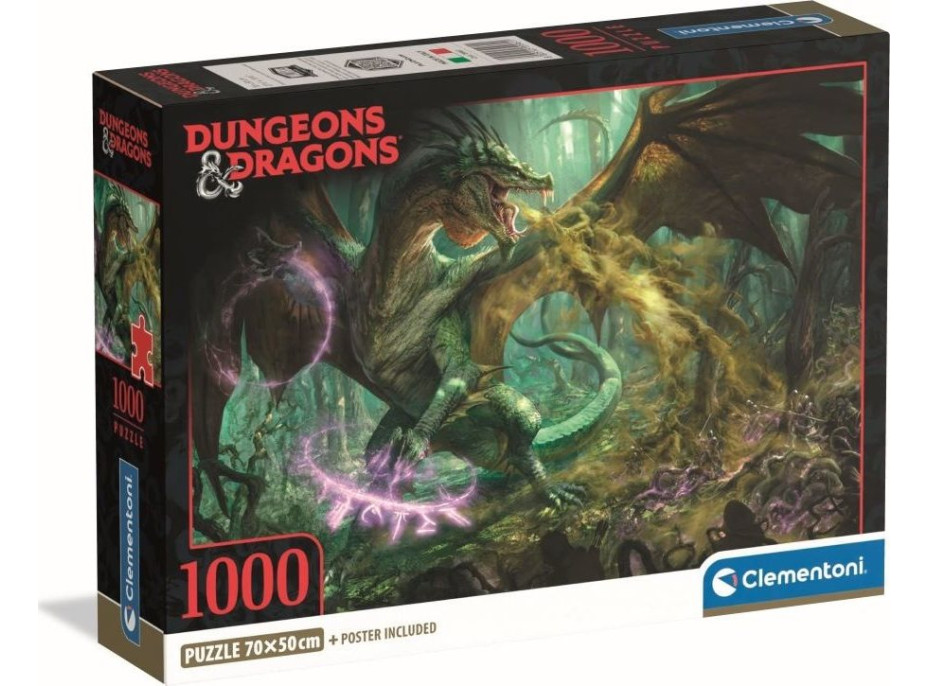 CLEMENTONI Puzzle Dungerons&Dragons: Drak 1000 dílků