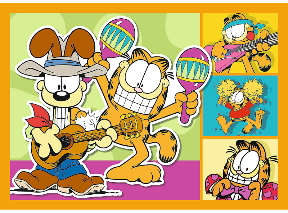 TREFL Puzzle Garfield miluje lasagne 4v1 (35,48,54,70 dílků)