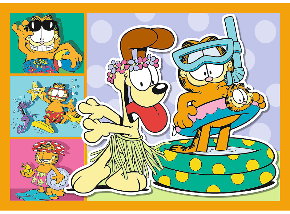 TREFL Puzzle Garfield miluje lasagne 4v1 (35,48,54,70 dílků)