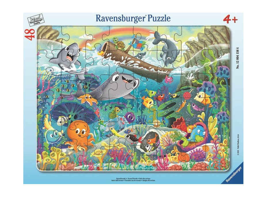 RAVENSBURGER Puzzle Přátelé z oceánu 48 dílků