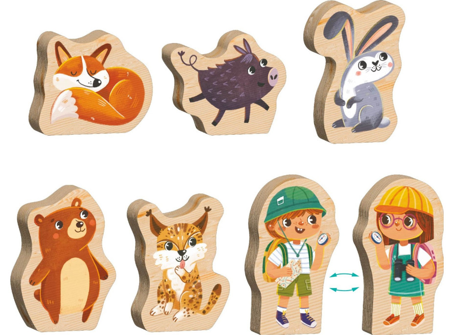 DODO Puzzle Kdo žije v lese? 16 dílků
